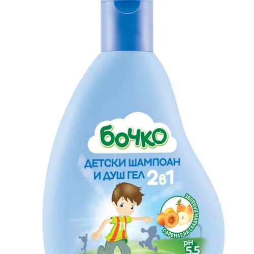 Детски шампоан и душ-гел 2в1 Бочко с витамин В3 250мл.