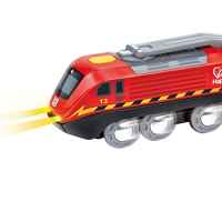 Захранващ енергиен влак с манивела и USB Hape, Червен-m0341.jpeg