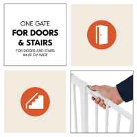 Предпазна преграда за бебе Hauck Clear Step 2 + удължител 9 см, White-m6YIa.jpeg