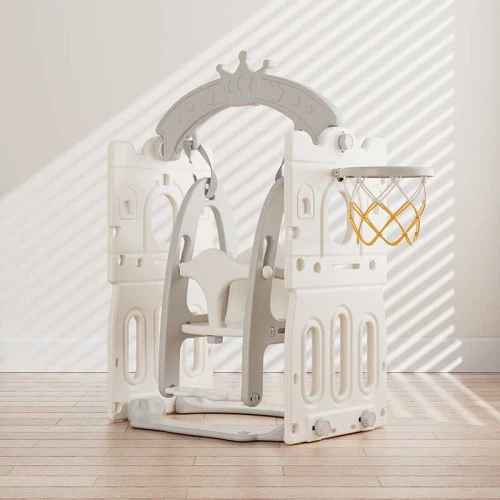 Детска пластмасова люлка Feelkids, сива