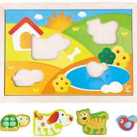 Дървен пъзел 3 в 1 Hape, Слънчевата долина, 12 части-mcH17.jpeg