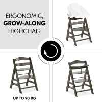 Дървено столче за хранене Hauck Alpha+, Charcoal-o4sXt.jpeg