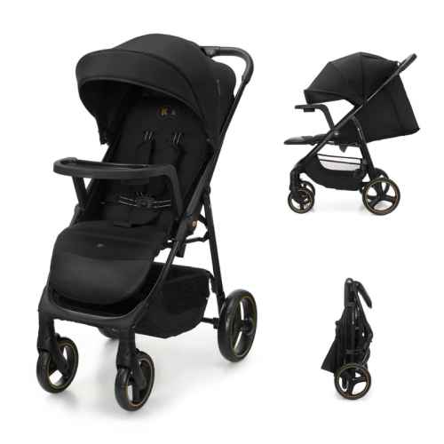 Лятна бебешка количка с табла KinderКraft Trig 3, Onyx Black