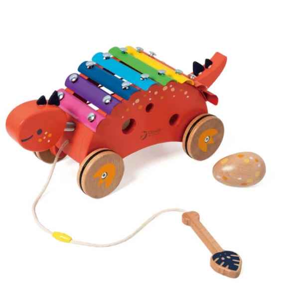 Дървен ксилофон Classic World за дърпане, Динозавър-oHGEl.jpeg