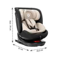 Столче за кола Lorelli Concord Pro i-Size ISOFIX Support Leg 360, Beige-odVBD.jpeg