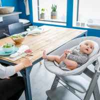 Шезлонг за столче за хранене 2в1 Hauck Alpha+ Bouncer, Stretch beige-ouLd0.jpeg