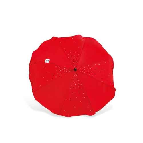 Чадърче за бебешка количка CAM, червено с кристали