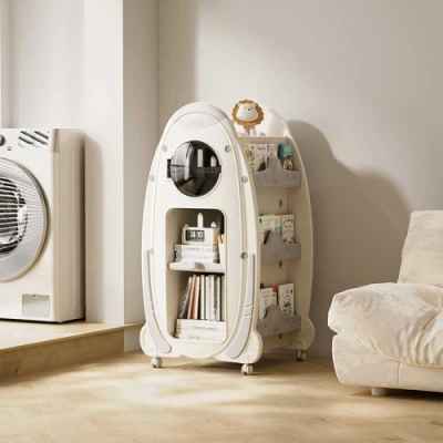 Детска библиотека с въртящ се дизайн Feelkids, сива