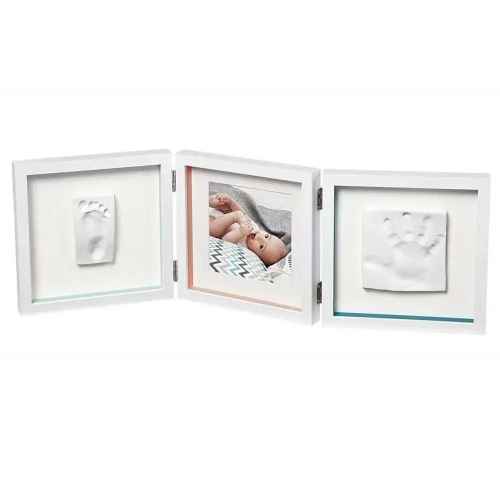 Бяла рамка за отпечатък за ръчичка и краче + снимка BABY ART My Baby Style Essentials
