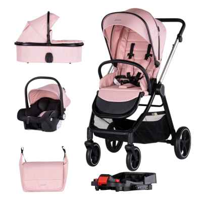 Комбинирана бебешка количка 4в1 Chipolino Марбея, розов маршмелоу