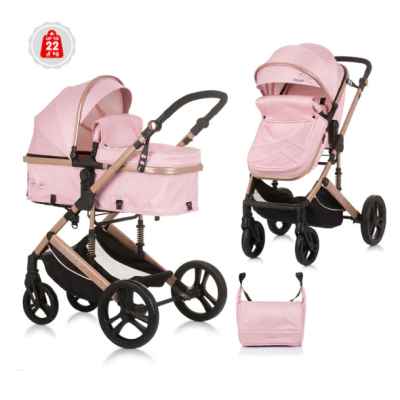 Комбинирана бебешка количка 2в1 Chipolino Аморе, фламинго