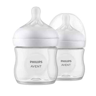 2 бр. шишета за хранене Philips Avent Natural Response 125 мл с биберон без протичане Natural Response Поток 2, 0м+