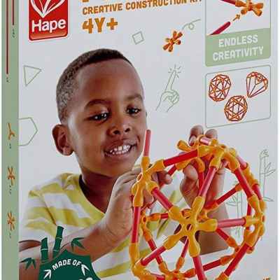 Бамбуков конструктор Hape Flexistix, Креативни конструкции, 66 части