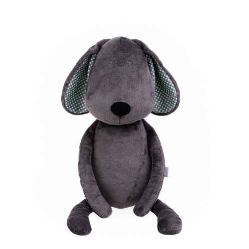 Мека играчка за гушкане Bali Bazoo Dog, тъмно сив