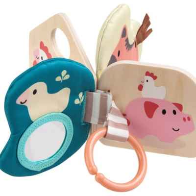 Бебешка книжка с текстури Hape, Бела