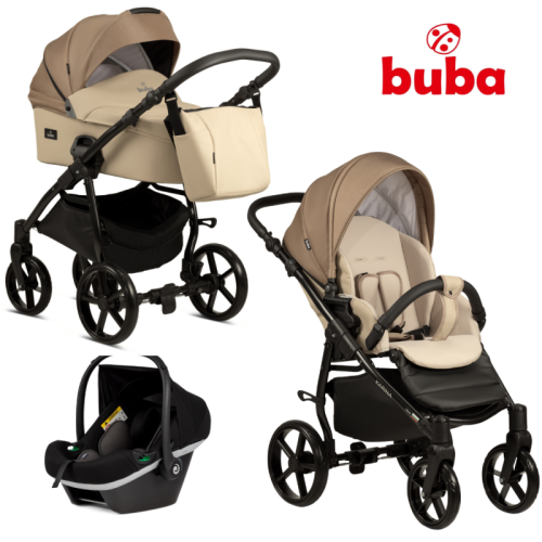 Комбинирана бебешка количка Buba Karina Light 3в1, 291 beige