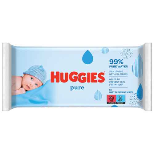 Мокри кърпи Huggies Pure с 99% вода 56бр.