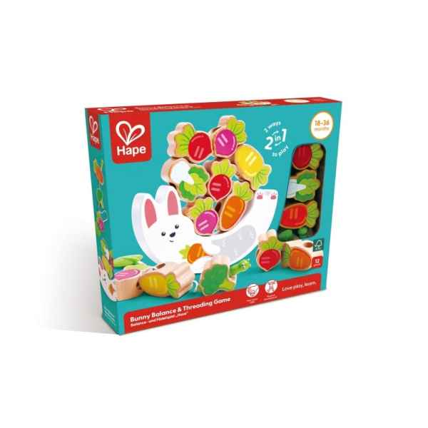 Образователна дървена играчка Hape, Зайче, Баланс и нанизване-weRTQ.jpeg