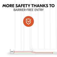 Предпазна преграда за бебе Hauck Clear Step 2 + удължител 9 см, White-wvsqg.jpeg