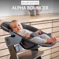 Шезлонг за столче за хранене 2в1 Hauck Alpha+ Bouncer, Deluxe melange grey-x7RqV.jpeg