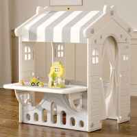 Детски център с пързалка, къща и баскетболен кош Feelkids, сив-xBDfY.jpeg