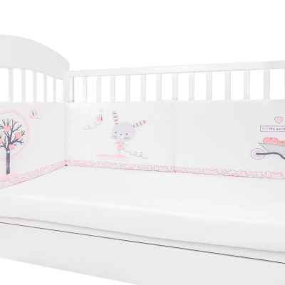 Обиколник с дунапрен Kikka Boo Pink Bunny, 180см