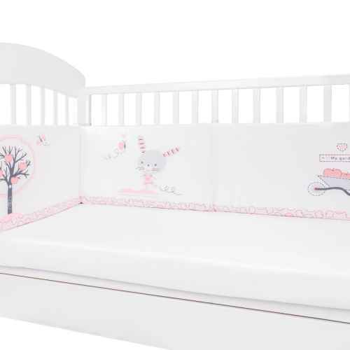 Обиколник с дунапрен Kikka Boo Pink Bunny, 180см