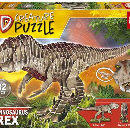 3D пъзел Educa, T-Rex, 82 части