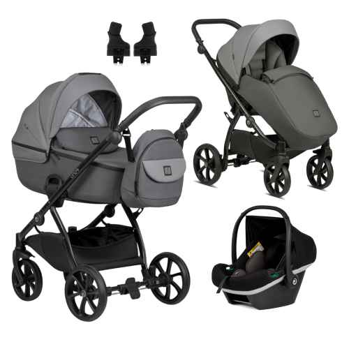 Комбинирана бебешка количка 3в1 Tutis Uno5+, 022 Grey