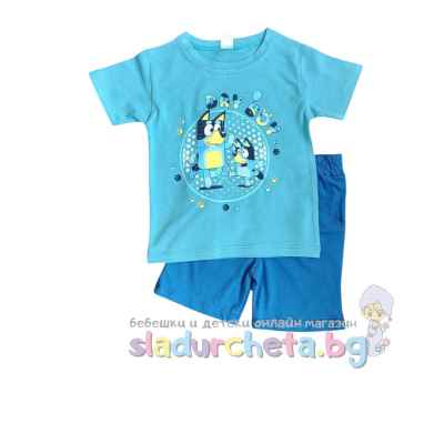 Комплект от 2 части Светли - тениска и къс панталон