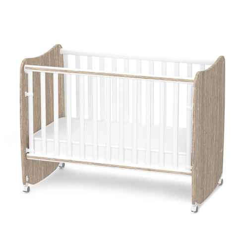 Бебешко легло Lorelli Stars 60x120 см, Бяло+Кехлибар