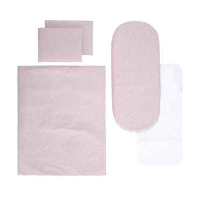 Сет за бебешка количка Lorelli с протектор, Розово небе