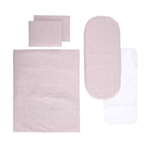 Сет за бебешка количка Lorelli с протектор, Розово небе