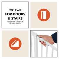 Предпазна преграда за бебе Hauck Open N Stop 2 + удължител 21 см, White-yn8Up.jpeg