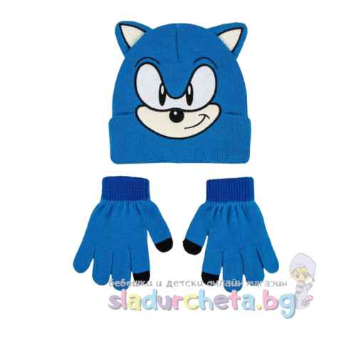 Детска шапка и ръкавици Criss, сини