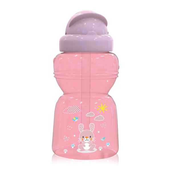Спортна бутилка със сламка Lorelli Animals 325ml, Blush pink-0NTD4.jpg