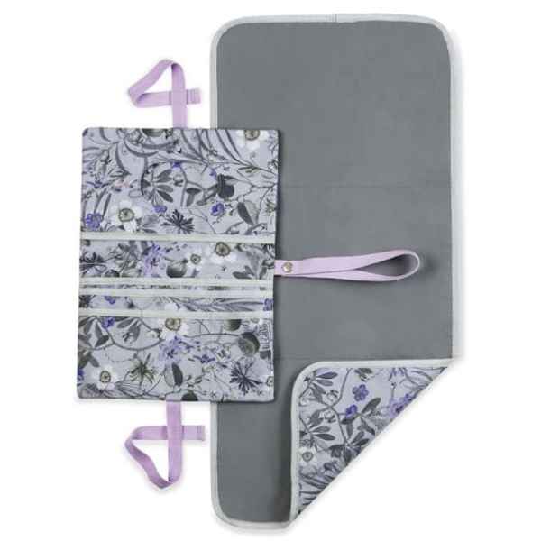 Чанта за памперси Hauck Change N Walk, с подложка за повиване, Floral Grey-0ZfGD.jpeg