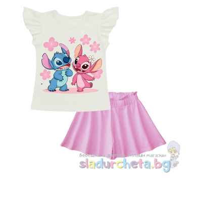 Комплект от 2 части Светли - тениска и пола