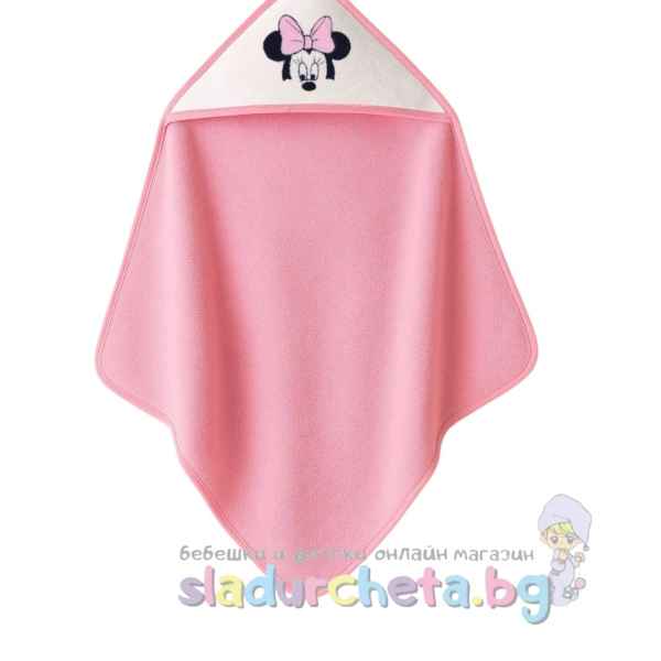 Хавлия с качулка Sunny Kids, Мини Маус в бяло/розово-0dRzC.jpeg