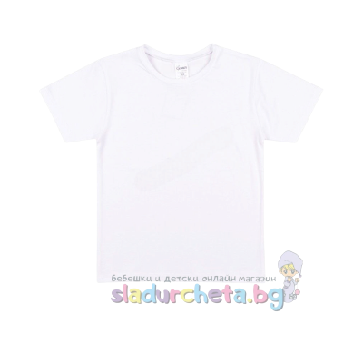 Детска тениска Комес, бяло