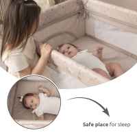 Бебешка кошара 2 нива Lorelli Carina, Grey stars-0xpCL.jpeg