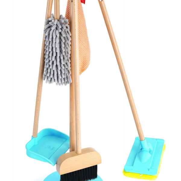 Комплект метла и стойка за почистване Hape, 6 части-1B4q2.jpeg