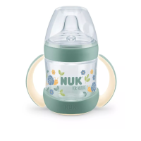 Шише за сок Nuk for Nature 150 мл. със силиконов накрайник 6+ м., Зелено-1Fsk1.png