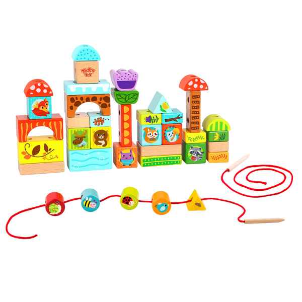 Дървена игра за низане с кубчета Tooky Toy Forest TY849-1RFWu.jpg