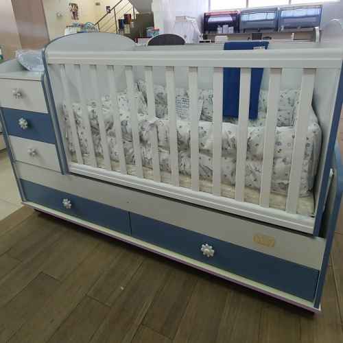 Трансформиращо се легло Arbor BABY & JUNIOR, Бяло със синьо