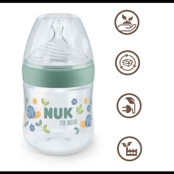 Шише NUK For Nature Temperature Control, 0+ м РР 150 мл. със силиконов биберон S, Зелено-1eM5P.jpeg