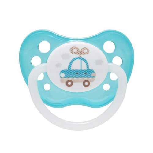 Каучукова анатомична залъгалка Canpol Toys 18м+, синя