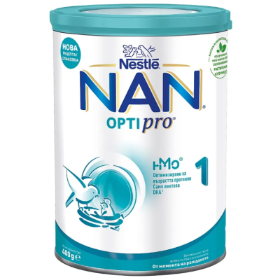 Адаптирано мляко за кърмачета Nestle NAN 1 OPTIPRO HM-O, 0-6м 400 гр.