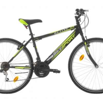 Велосипед Bikesport Active 26, черен/зелен