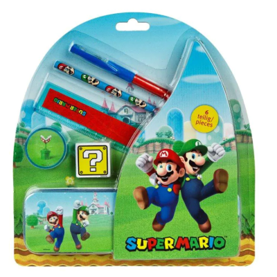 Комплект за училище Simba toys, 6 части Super Mario